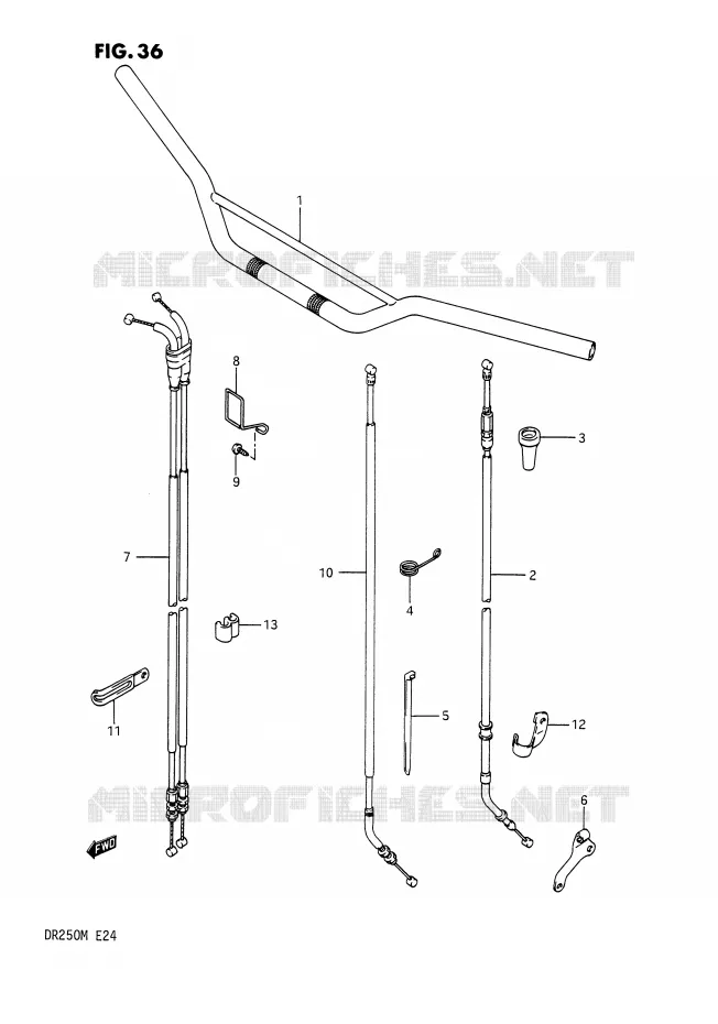 STUUR Suzuki MOTO 250 DR 1990  DR250L(E24)