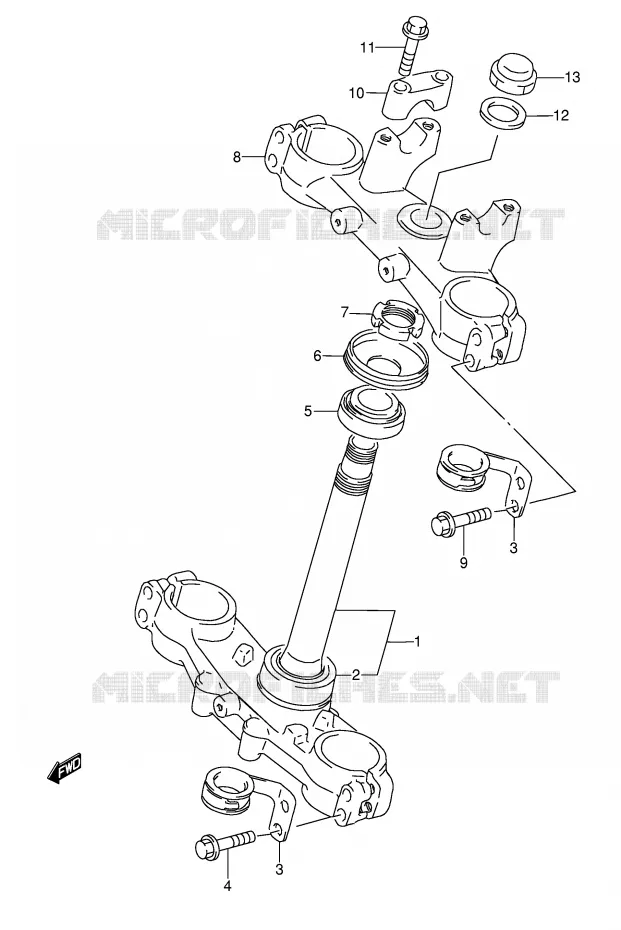STUURKOLOM Suzuki MOTO 350 DR 1994  DR350R(E3)