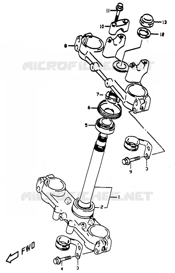 STUURKOLOM Suzuki MOTO 350 DR 1999  DR350X(V/W/X)