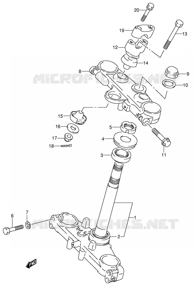 STUURKOLOM Suzuki MOTO 650 DR 1992  DR650SEUN(E4)