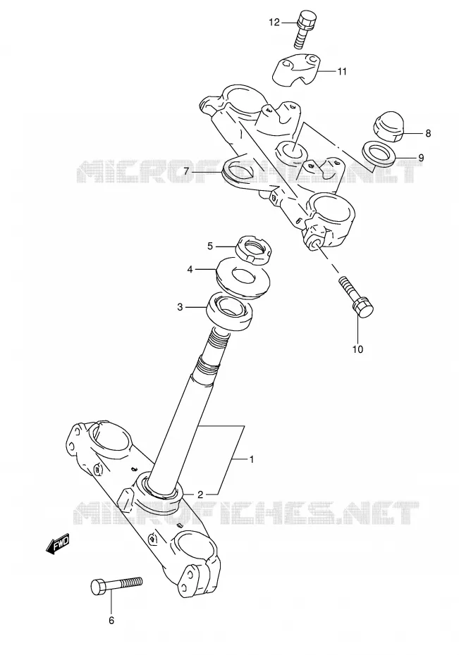 STUURKOLOM Suzuki MOTO 800 DR 1992  DR800SN(E4)