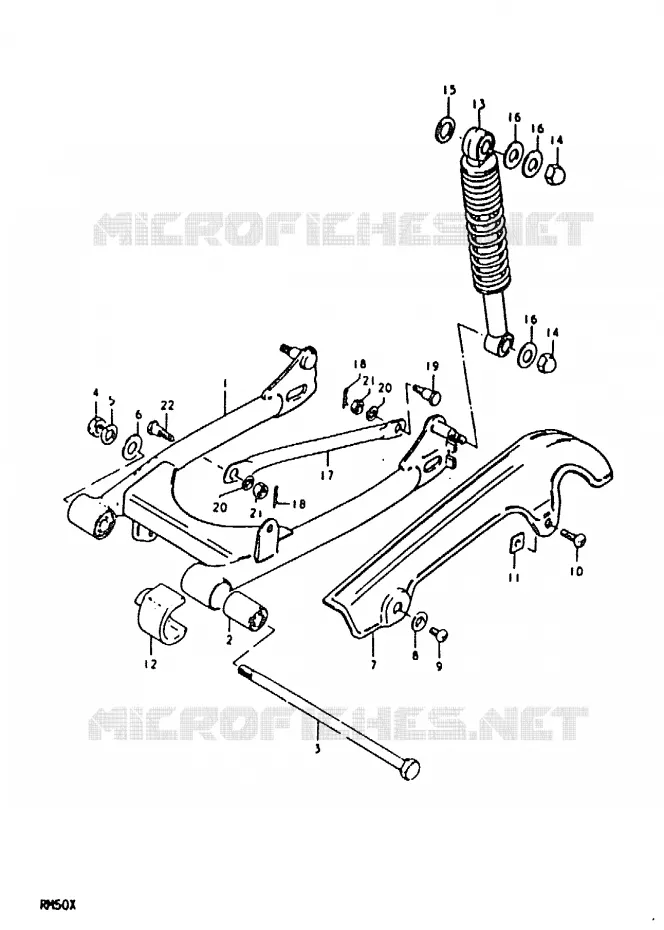 SWINGARM (RM50C) Suzuki MOTO 50 RM 1980  RM50T(C/N/T/X)