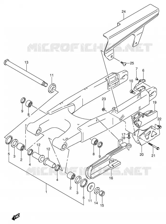SWINGARM Suzuki MOTO 400 DR-Z 2002  DR-Z400SK2(E3/E28)