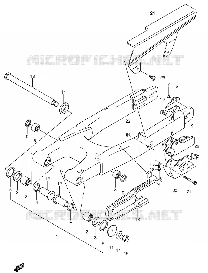 SWINGARM Suzuki MOTO 400 DR-Z 2004  DR-Z400SK4(E2)