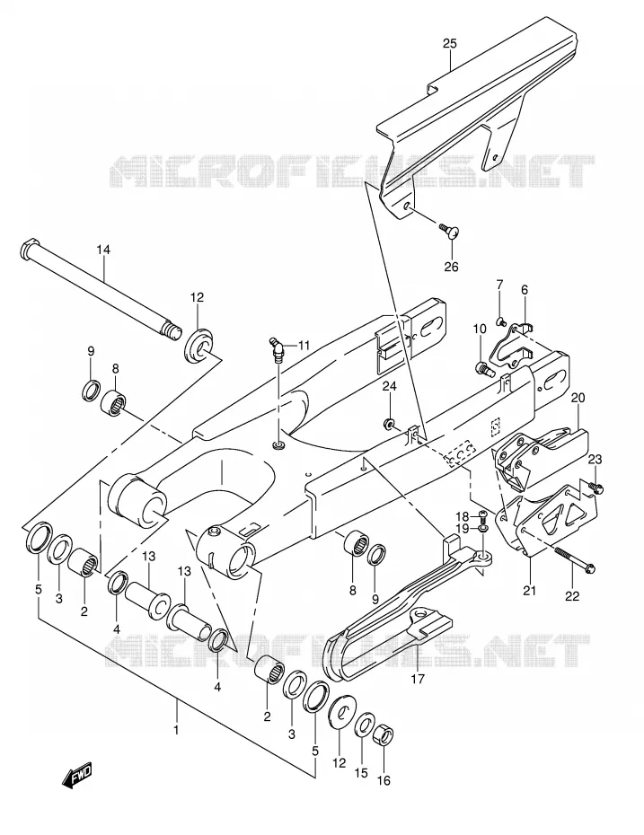SWINGARM Suzuki MOTO 400 DR-Z 2005  DR-Z400EK5(E1)
