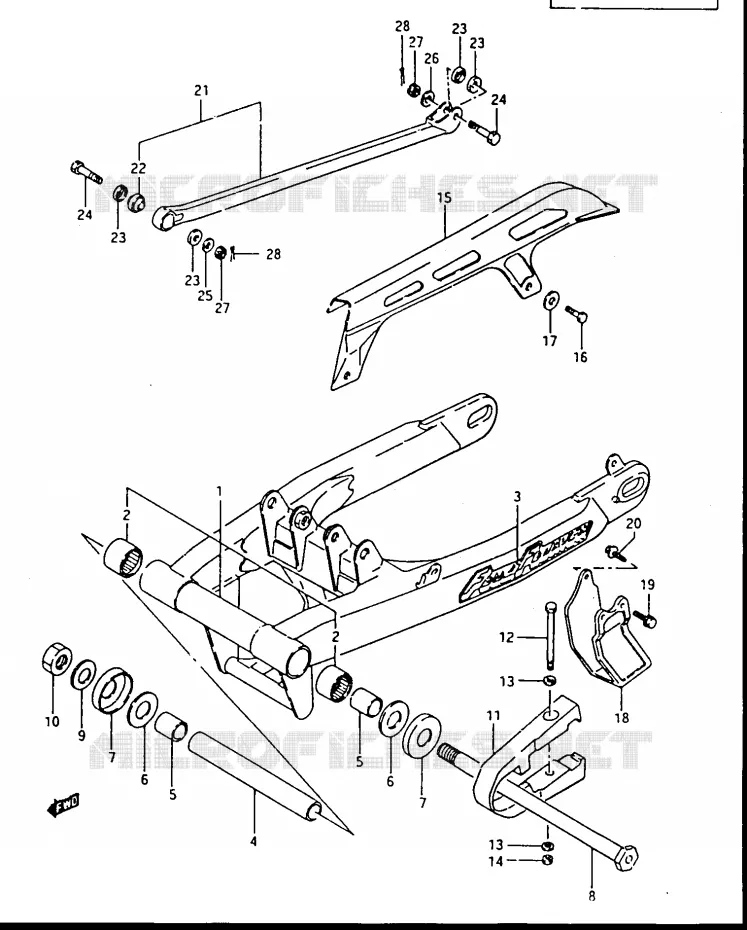 SWINGARM Suzuki MOTO 500 DR 1988  DR500SJ(G/H/J)