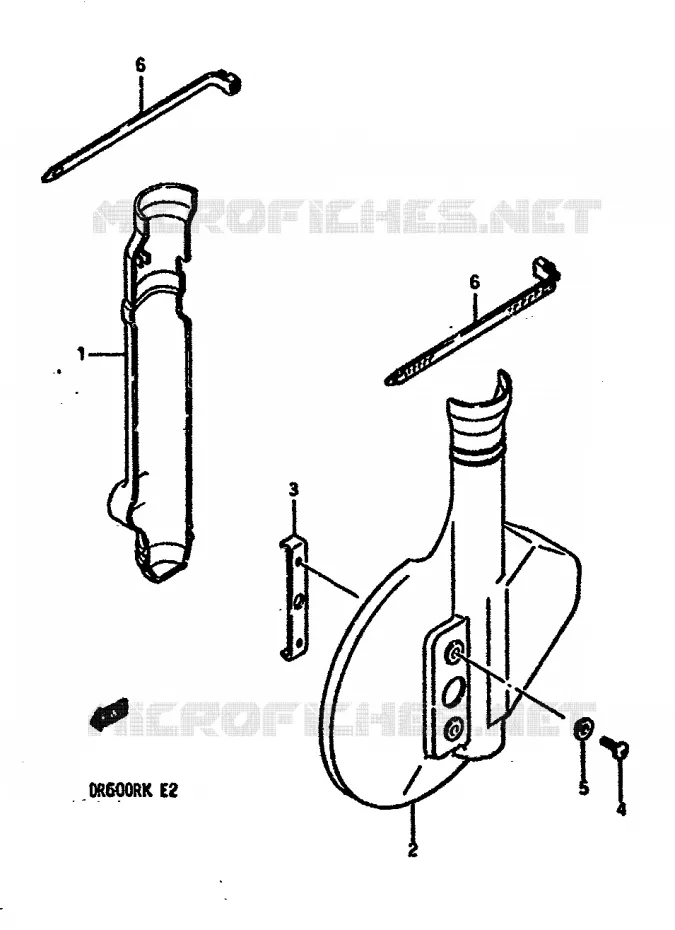 VOORVORK COVER (MODELE G) Suzuki MOTO 600 DR 1988  DR600RUJ(E2)