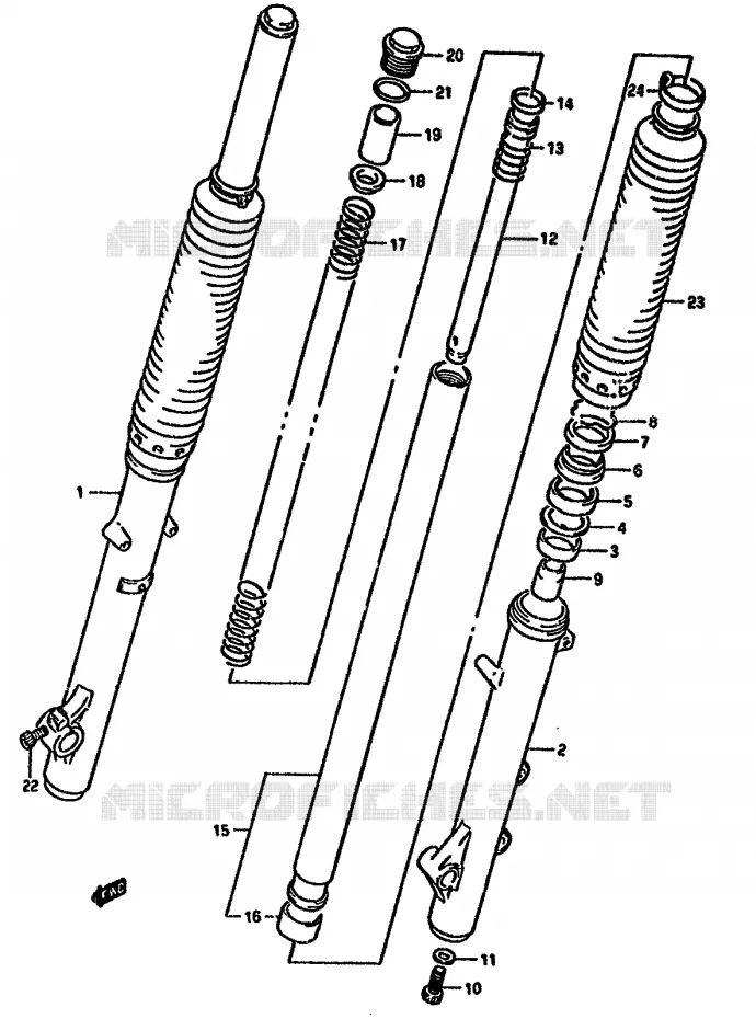 VOORVORK Suzuki MOTO 650 DR 1994  DR650RUR(N/P/R)
