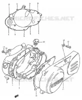 CASING MOTOR/TRANSMISSIE 50 suzuki-motorfietsen ZR 1999 DP031197