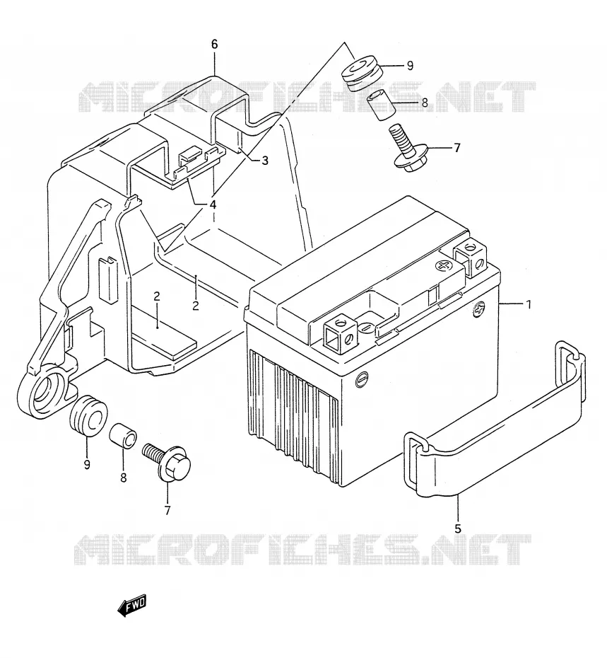 ACCU Suzuki MOTO 200 TS-R 1991  TS200RM(E28)