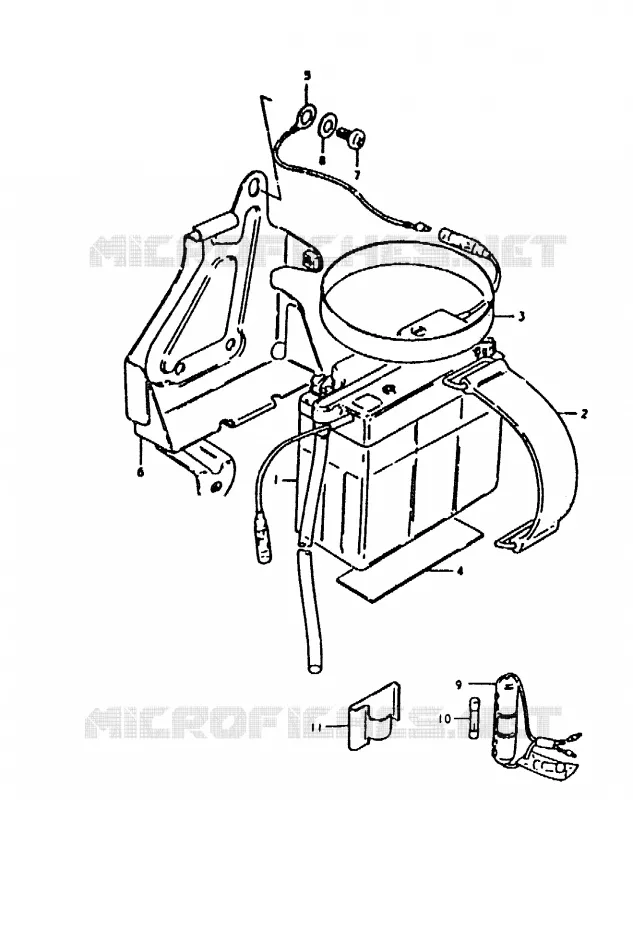 ACCU Suzuki MOTO 50 ZR 1992  ZR50KEN