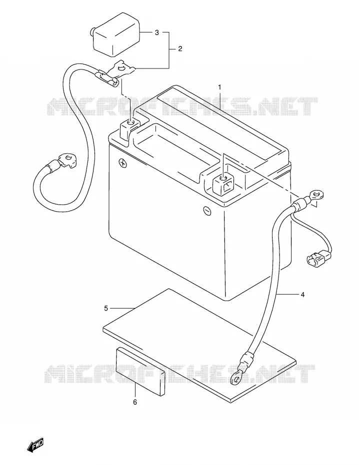 ACCU Suzuki MOTO 650 FREEWIND 2000  XF650Y(E2)
