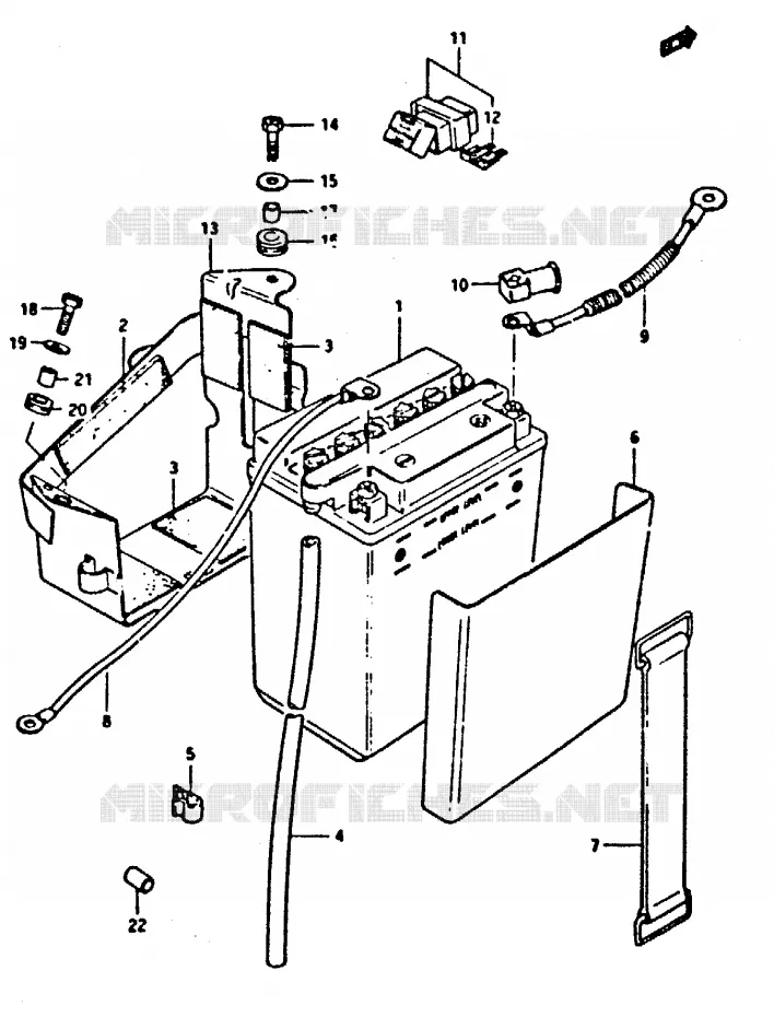 ACCU Suzuki MOTO 650 XN85-T 1983  XN85D