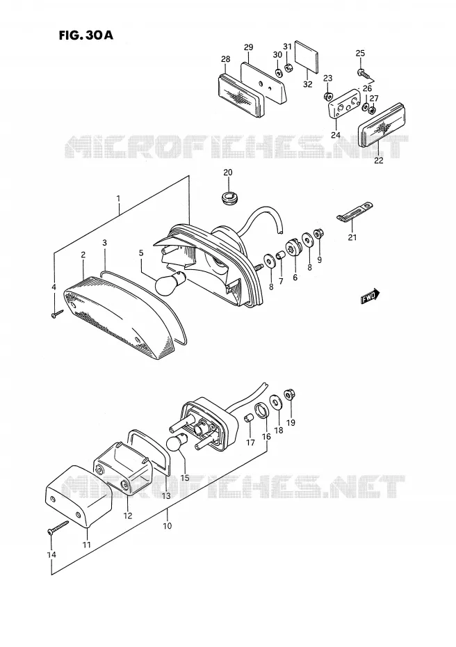 ACHTERLICHT (E1) Suzuki MOTO 1400 INTRUDER 1995  VS1400GLPS(E2)