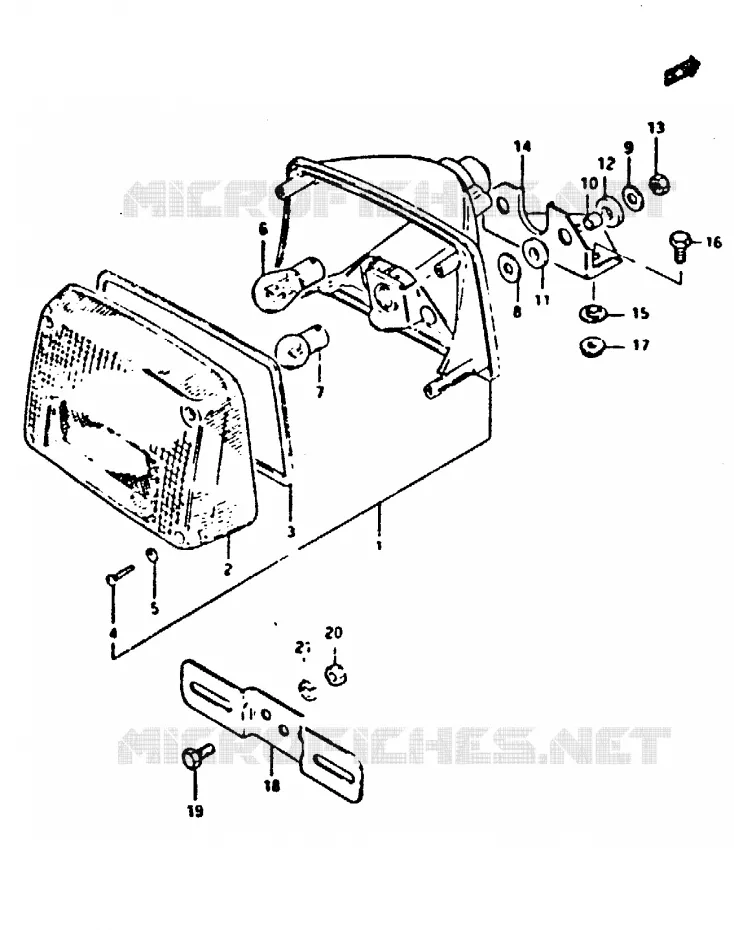ACHTERLICHT (E2, E4, E21) Suzuki MOTO 650 XN85-T 1983  XN85D