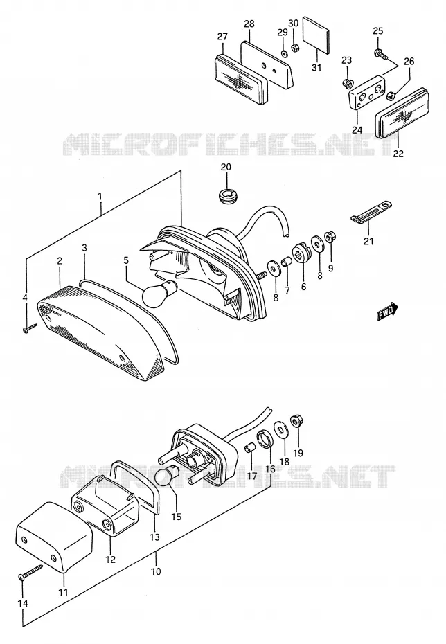 ACHTERLICHT Suzuki MOTO 1400 INTRUDER 1993  VS1400GLFP(E28)