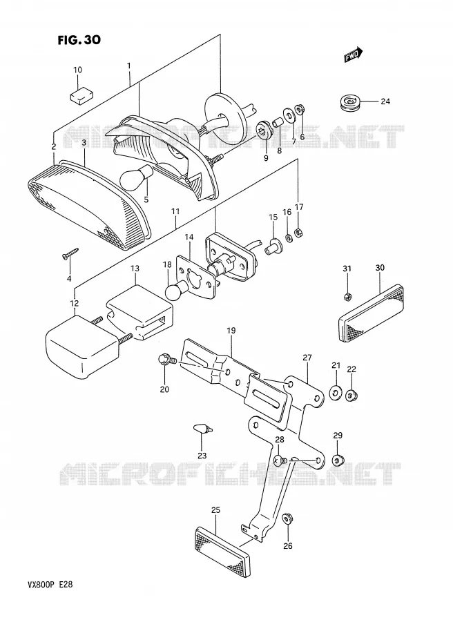 ACHTERLICHT Suzuki MOTO 800 VX 1991  VX800M(E28)