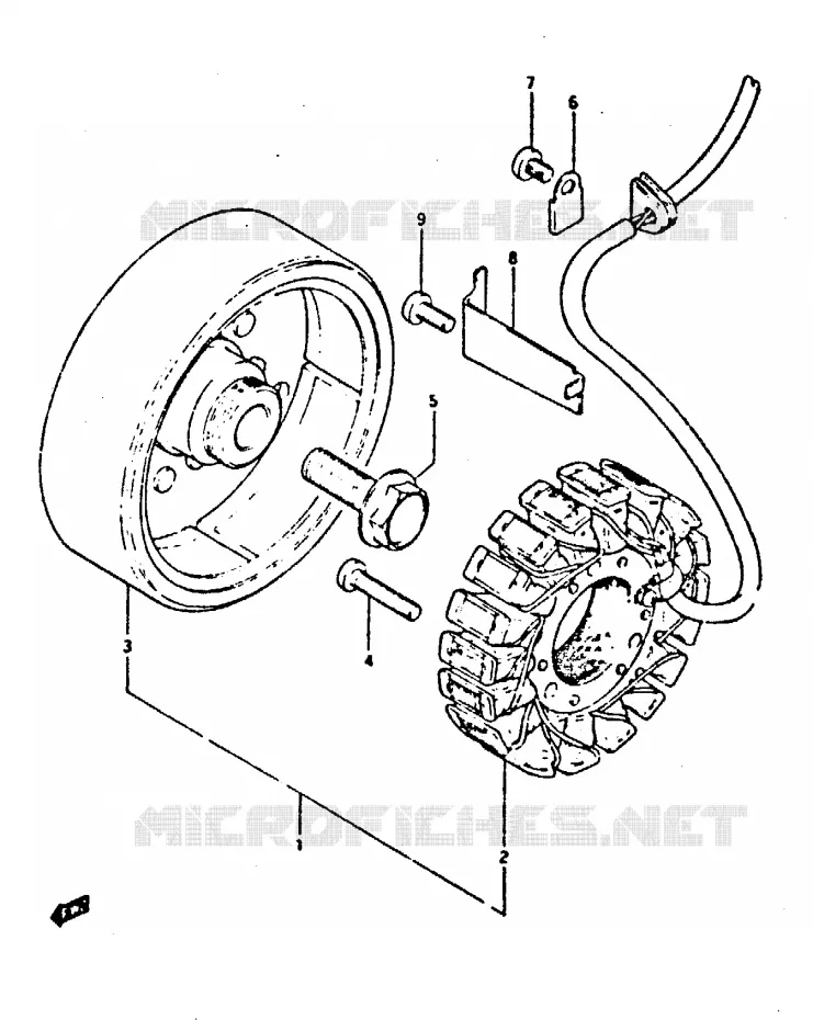 ALTERNATOR Suzuki MOTO 650 XN85-T 1983  XN85D