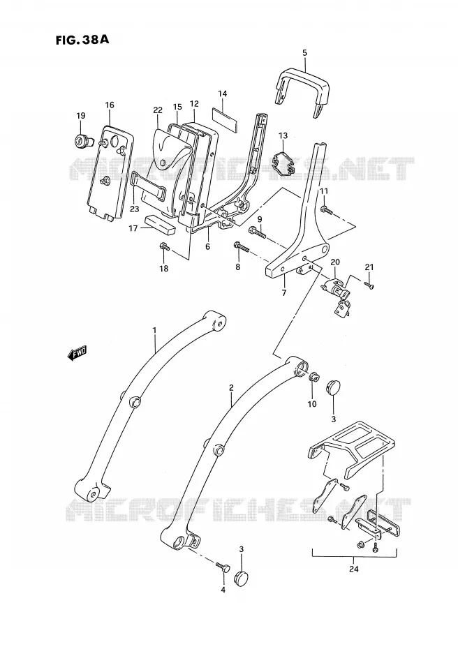 BACKREST (MODELE S) Suzuki MOTO 1400 INTRUDER 1995  VS1400GLPS(E2)