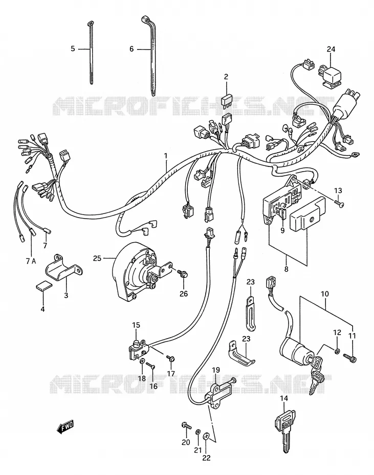 BEDRADING Suzuki MOTO 1400 INTRUDER 1994  VS1400GLFR(E28)