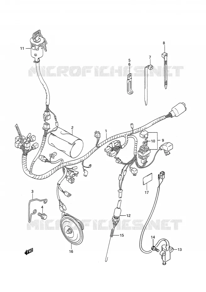 BEDRADING Suzuki MOTO 200 TS-R 1993  TS200RP(E28)
