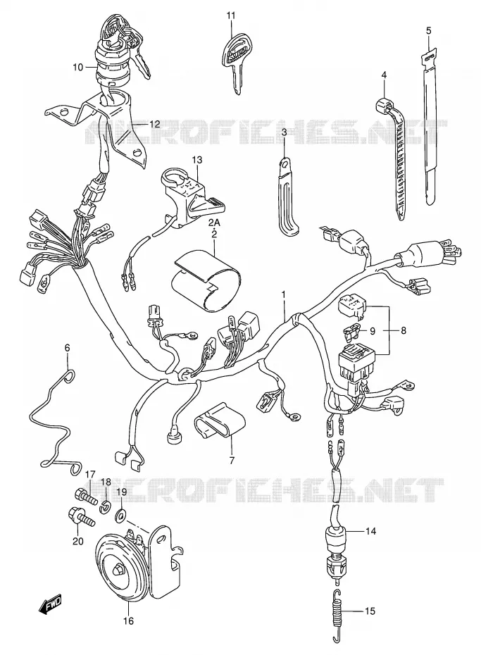 BEDRADING Suzuki MOTO 50 TS-W 1985  TS50WF(E6)