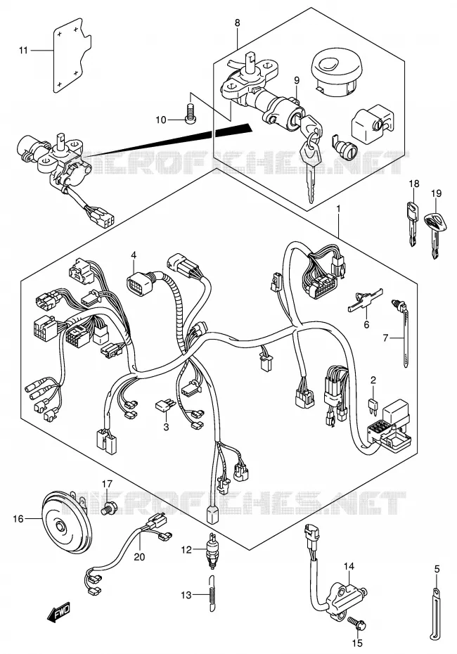 BEDRADING (VL800K4/ZK4) Suzuki MOTO 800 VOLUSIA 2005  VL800ZK5(E2)