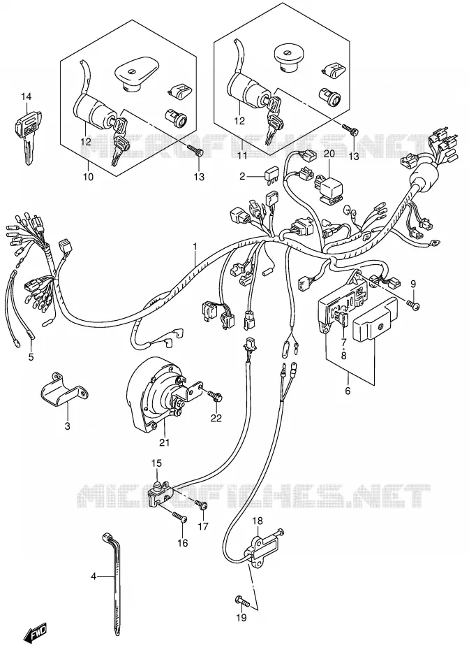 BEDRADING (VS1400GLPK4) Suzuki MOTO 1400 INTRUDER 2006  VS1400K6(E3/E28)