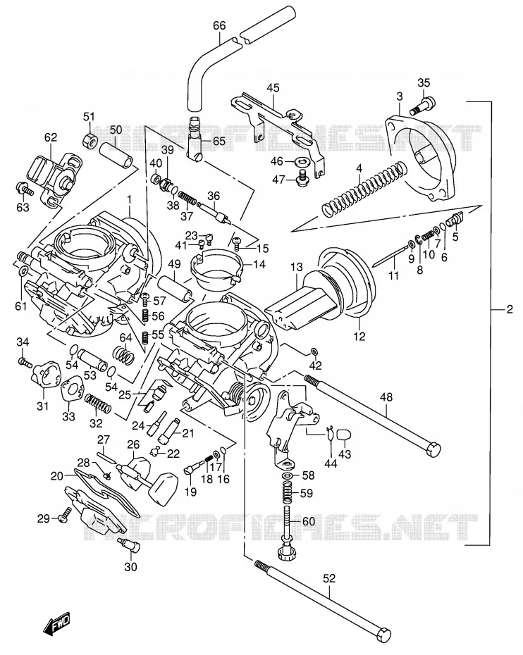 CARBURATOR (MODELE K1/K2/K3/K4) Suzuki MOTO 1500 INTRUDER 2000  VL1500Y(E2)