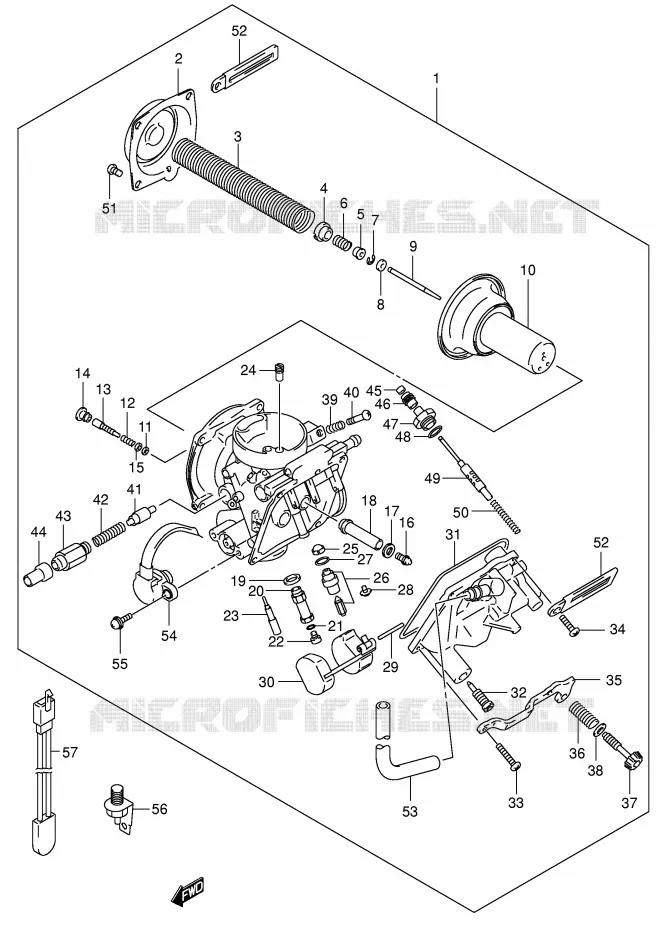 CARBURATOR (MODELE K2/K3/K4) Suzuki MOTO 125 INTRUDER 2004  VL125K4(E2)