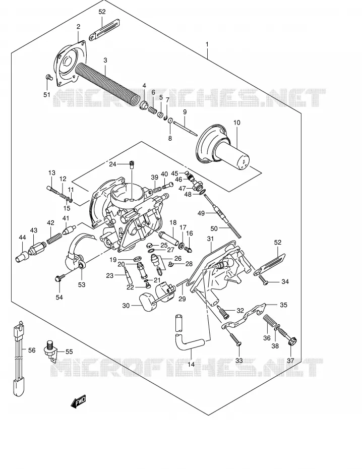 CARBURATOR (MODELE Y/K1) Suzuki MOTO 250 INTRUDER 2004  VL250K4(E2)