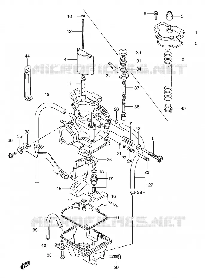 CARBURATOR Suzuki MOTO 125 TS-R 1991  TS125RM(E2)