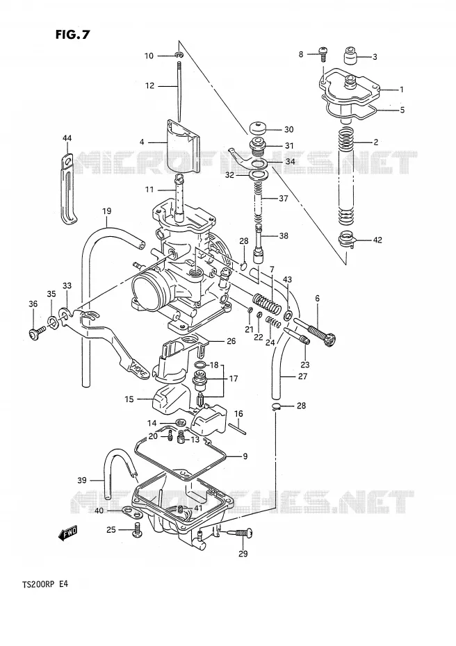 CARBURATOR Suzuki MOTO 200 TS-R 1993  TS200RP(E4)