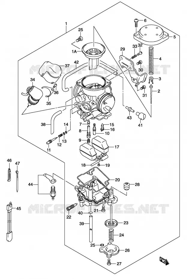 CARBURATOR Suzuki SCOOTER 150 BURGMAN 2003  UH150K3(P19)