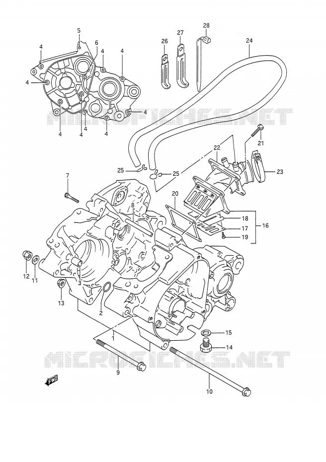 CASING Suzuki MOTO 200 TS-R 1992  TS200RN(E28)