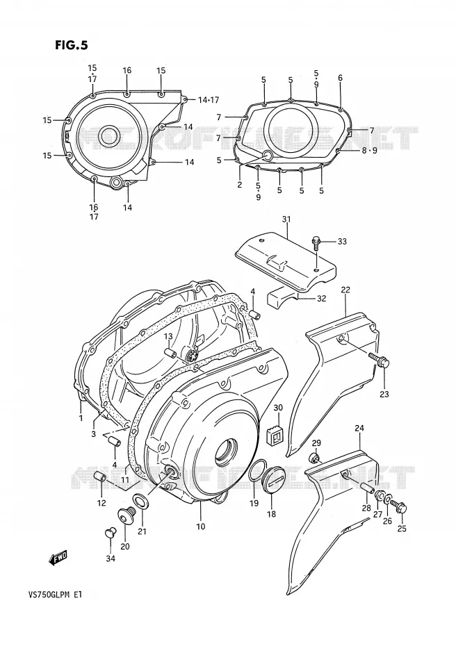 CASING Suzuki MOTO 750 INTRUDER 1987  VS750GLPH(E1)
