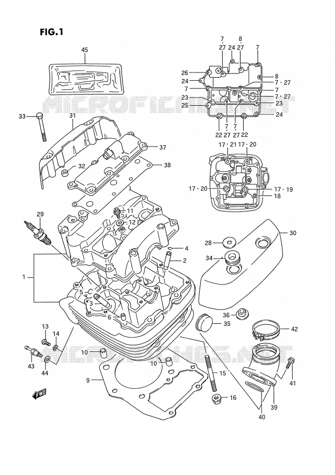 CILINDERKOP (AVT) Suzuki MOTO 1400 INTRUDER 1987  VS1400GLFH(E2)