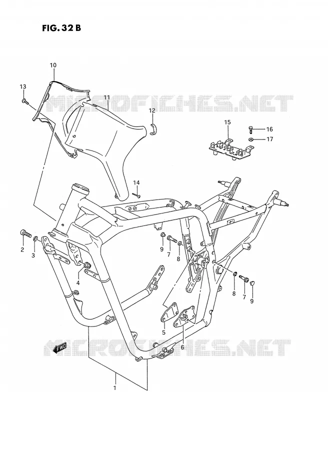 FRAME (MODELE S) Suzuki MOTO 1400 INTRUDER 1990  VS1400GLFL(E2)