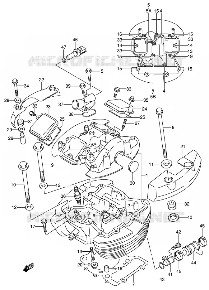 FRONT CILINDERKOP Suzuki MOTO 800 VOLUSIA 2004  VL800ZK4(E2)