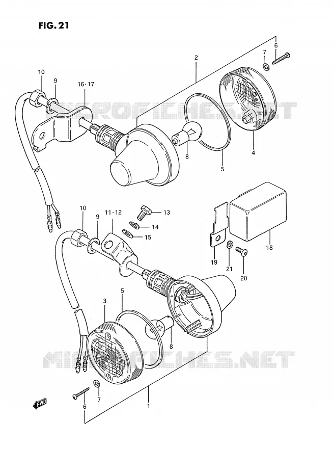 INDICATOREN (E2) Suzuki MOTO 185 TS-ER 1982  TS185ERZ(E24)