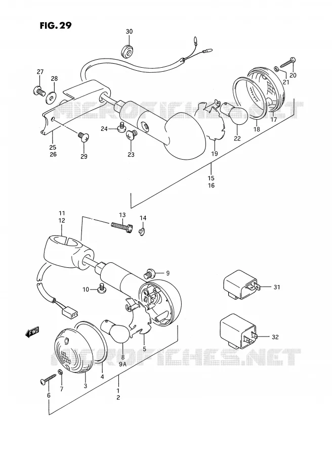 INDICATOREN (MODELE H/J/K/L/M/N/P/R) Suzuki MOTO 1400 INTRUDER 1989  VS1400GLPK(E2)