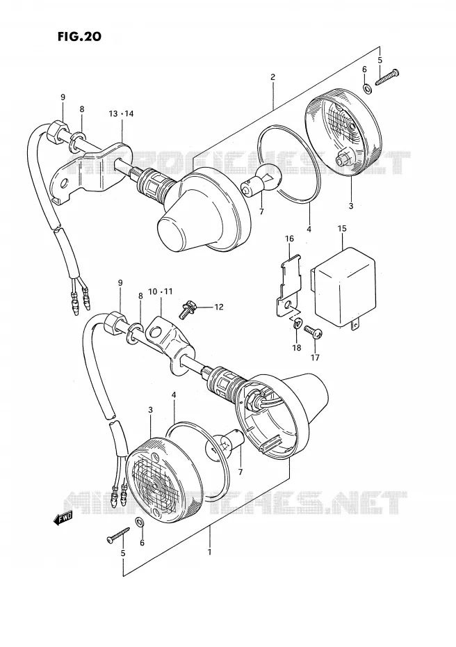 INDICATOREN (MODELE Z/K/P) Suzuki MOTO 185 TS-ER 1993  TS185ERP(E24)