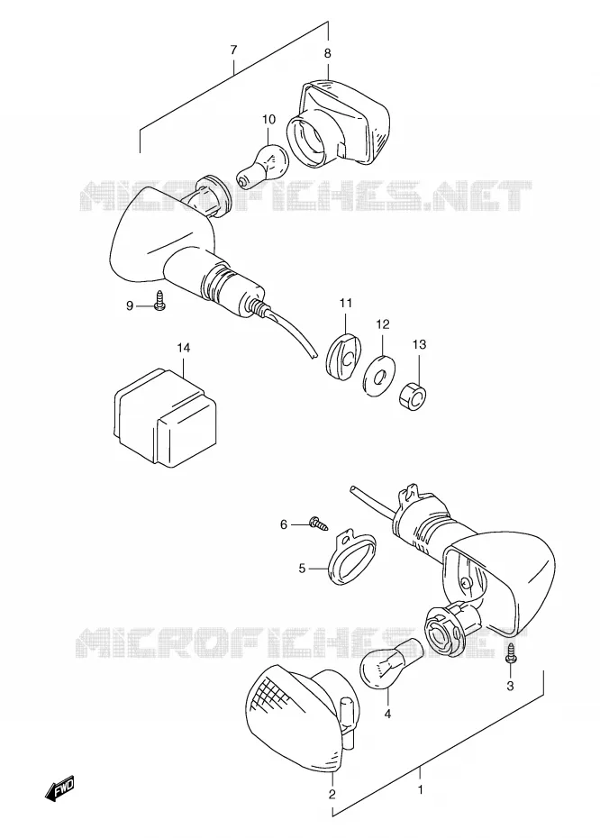 INDICATOREN Suzuki MOTO 650 FREEWIND 1997  XF650V(E2)