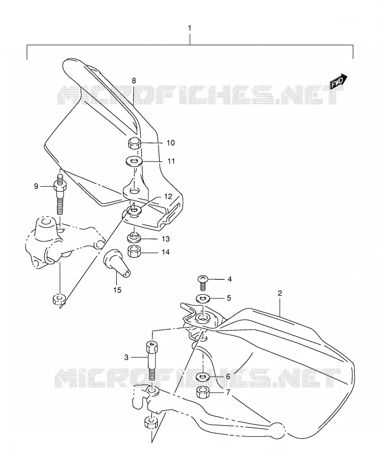 KNUCKLE COVERS (OPTION) Suzuki MOTO 650 FREEWIND 2000  XF650Y(E2)