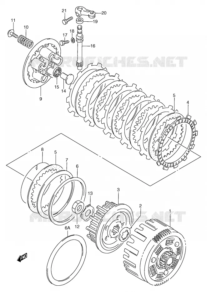 KOPPELING Suzuki MOTO 125 TS-R 1989  TS125RK(E2)