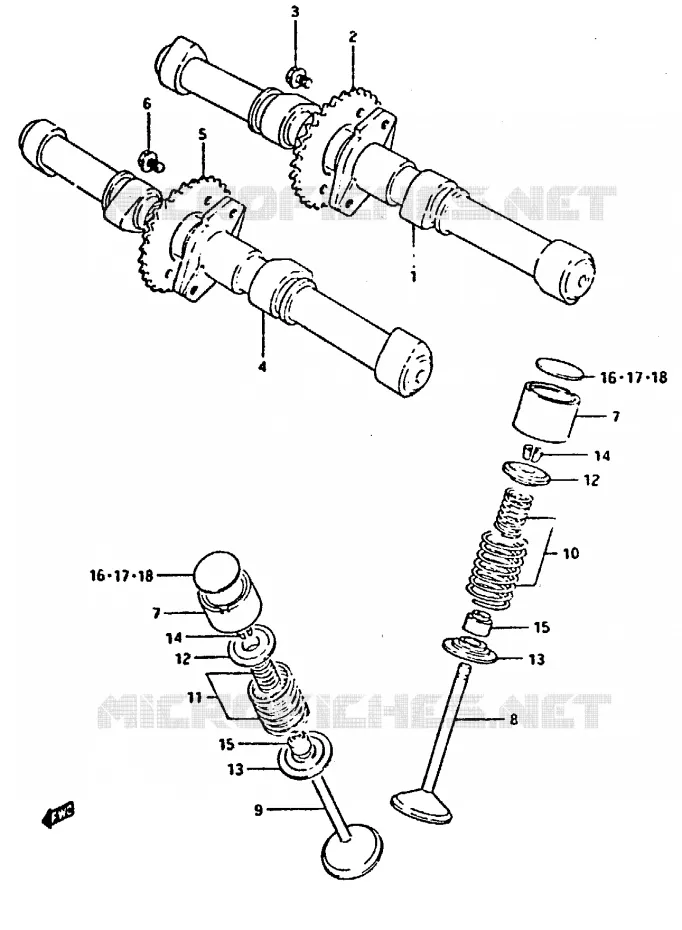 NOKKENAS - VALVES Suzuki MOTO 650 XN85-T 1983  XN85D