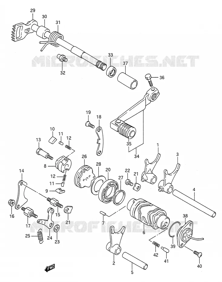 SCHAKELEN ASSY Suzuki MOTO 200 TS-R 1991  TS200RM(E28)