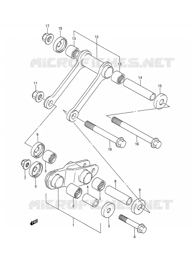 SCHOKBREKER AANEENSCHAKELING Suzuki MOTO 200 TS-R 1991  TS200RM(E28)