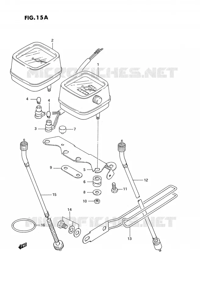 SNELHEIDSMETER (MODELE N/P/R E24) Suzuki MOTO 185 TS-ER 1993  TS185ERP(E24)