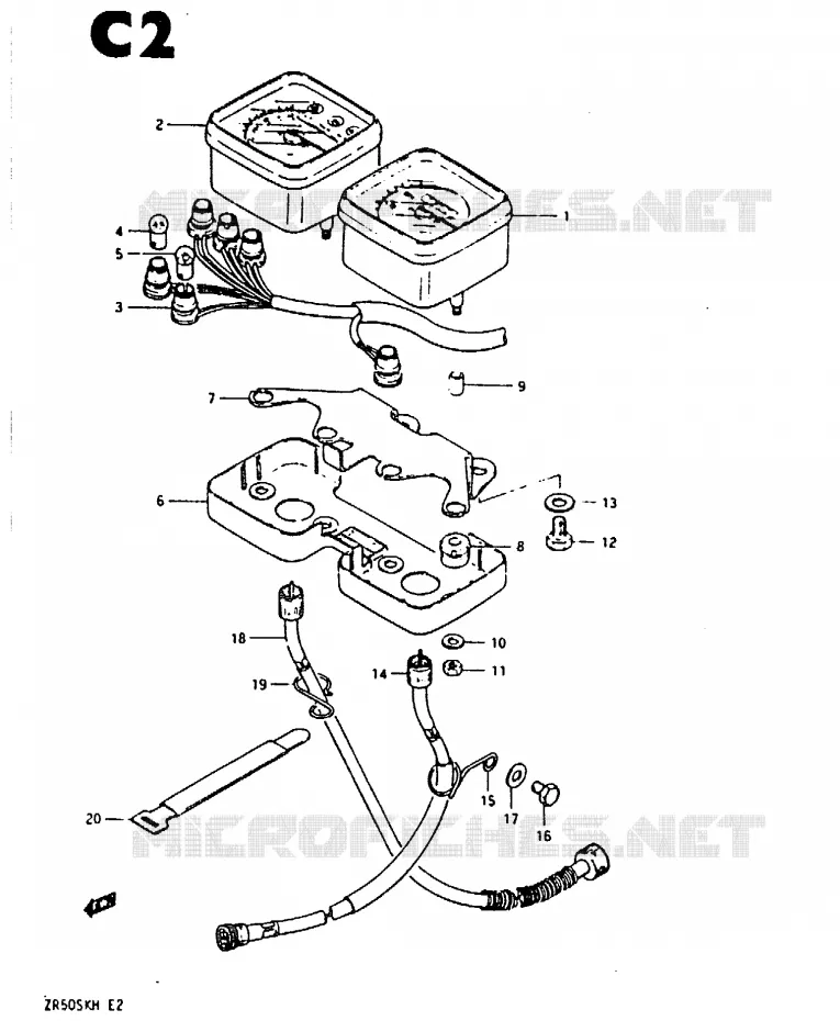 SNELHEIDSMETER Suzuki MOTO 50 ZR 1987  ZR50SKH(E/H)